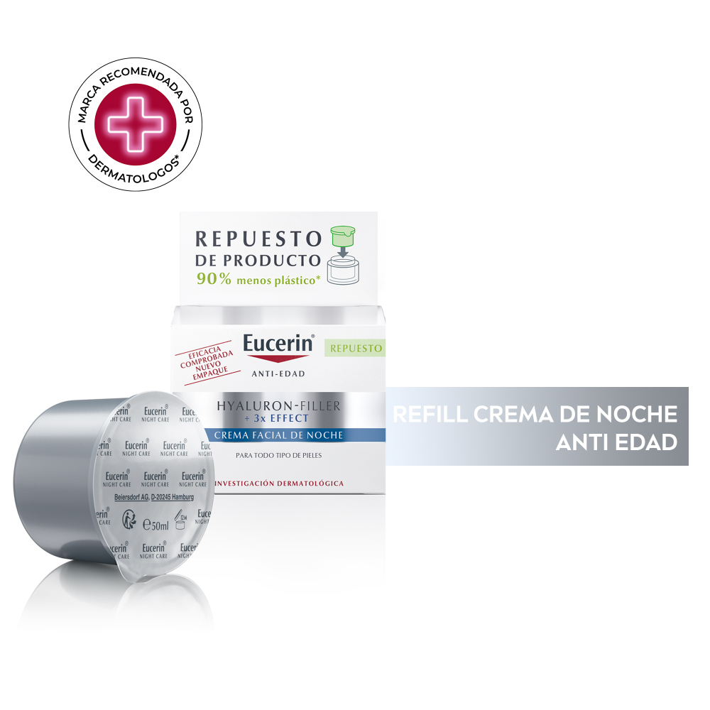 Eucerin Hyaluron Filler + 3x Effect Repuesto Crema Antiarrugas Noche