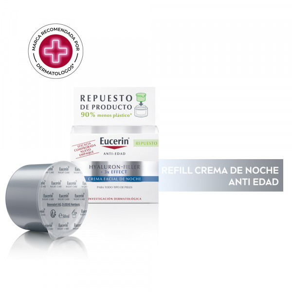 Eucerin Hyaluron Filler + 3x Effect Repuesto Crema Antiarrugas Noche