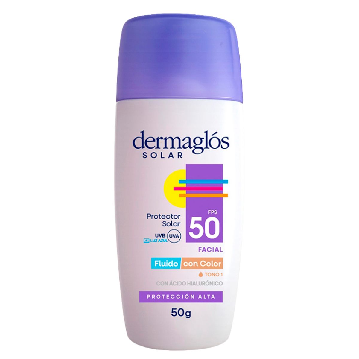 Dermaglós Solar Facial Fluido Color Fps50