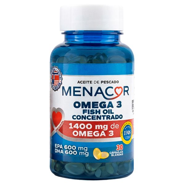 Menacor Omega 3 Aceite De Pescado Cápsulas X 30 Cápsulas