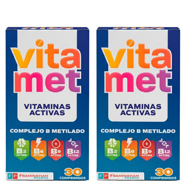 Pack 2 Vitamet Complejo B Metilado Suplemento