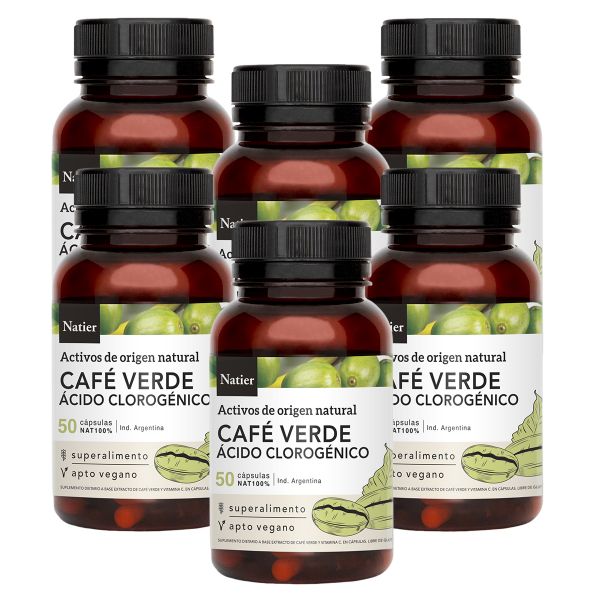 Pack 6 Natier Café Verde Cápsulas