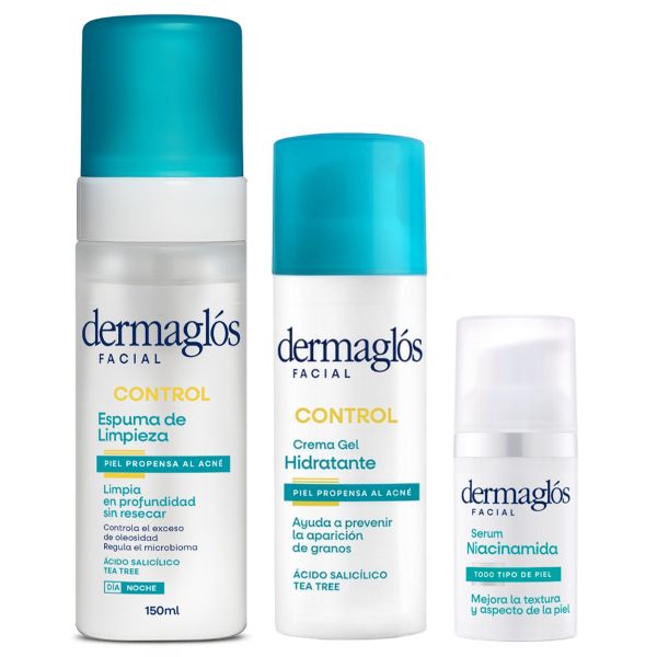 Rutina Dermaglós Facial Control Acné + Niacinamida