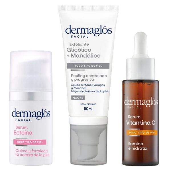 Rutina Dermaglós Facial Peeling + Vitamina C + Ectoína