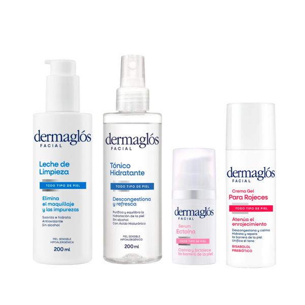 Rutina Dermaglós Facial Piel Enrojecida + Serum Ectoína