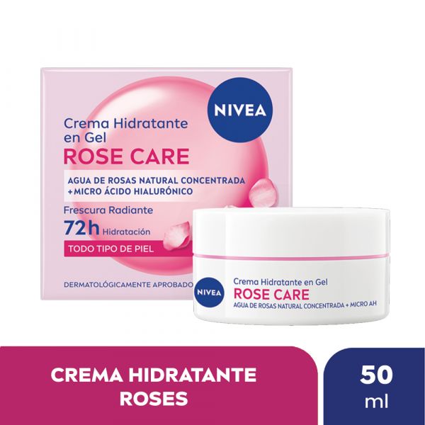 Nivea Rose Care Crema Facial Hidratante En Gel