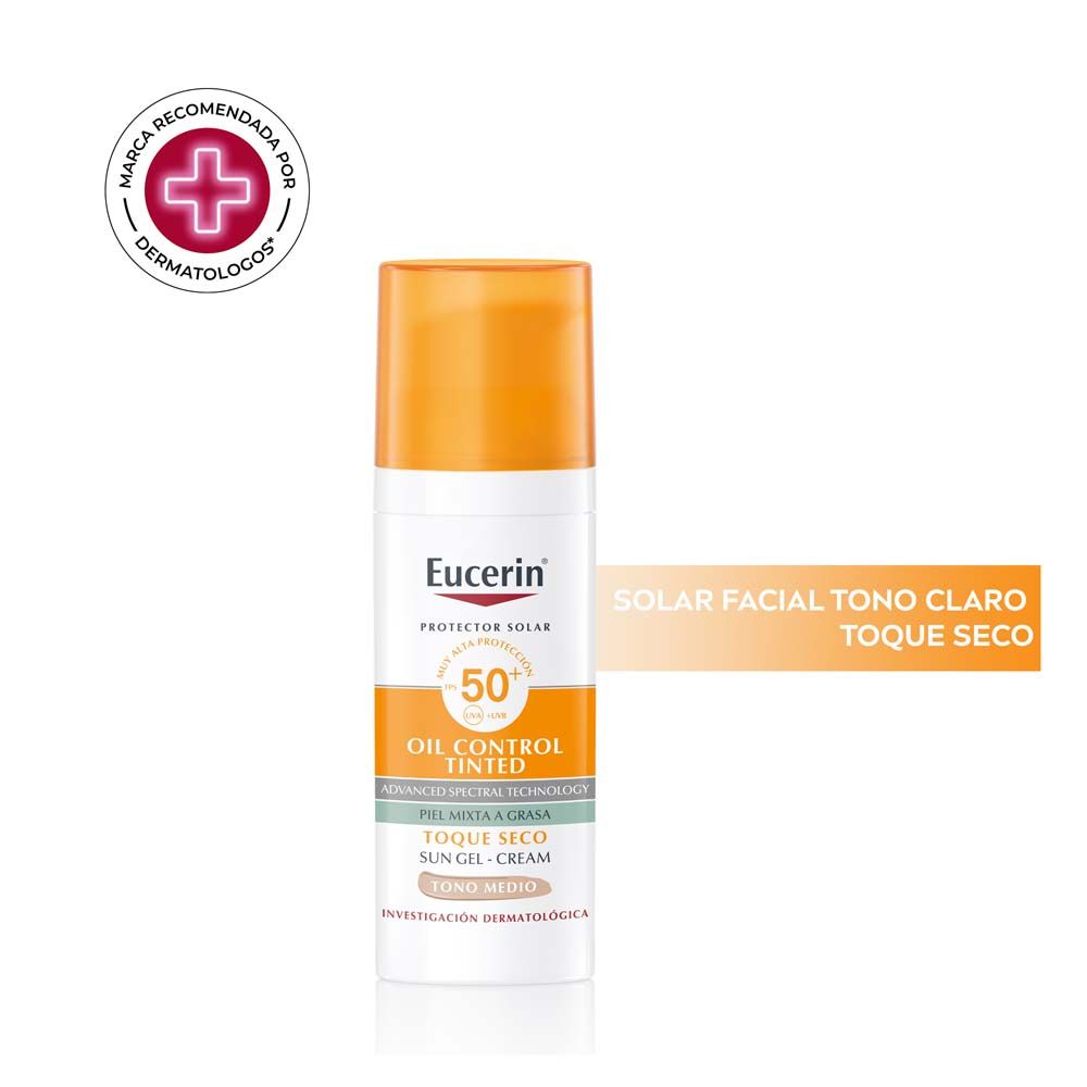 Eucerin Oil Control Toque Seco Protector Solar Fps50+ Color