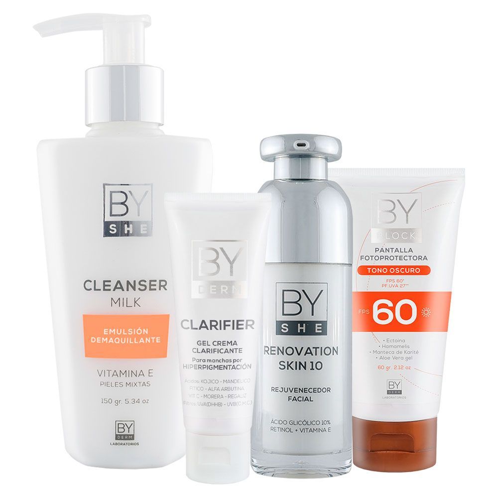 By Derm Rutina Completa Para Pieles Con Manchas Tono Medio