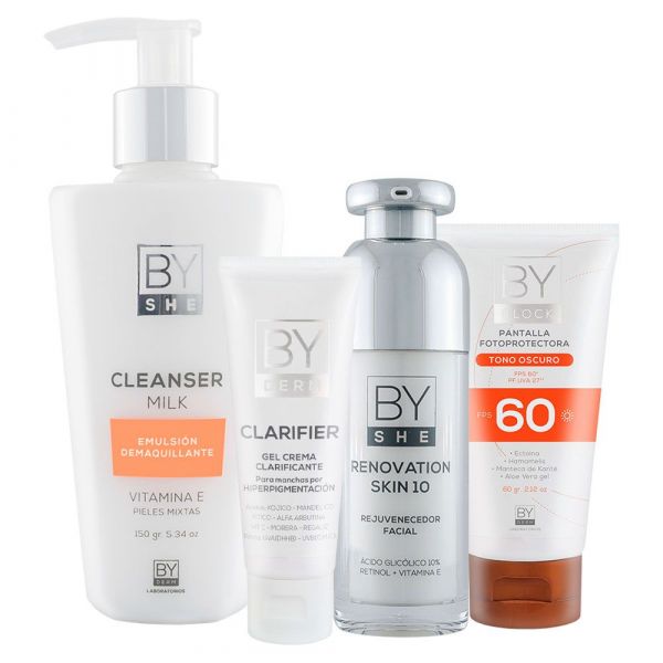 By Derm Rutina Completa Para Pieles Con Manchas Tono Medio