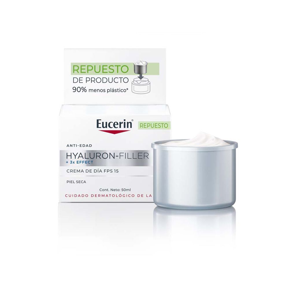 Eucerin Hyaluron Filler + 3x Effect Repuesto Crema Antiarrugas Fps15