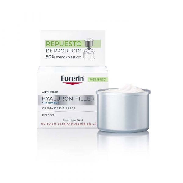 Eucerin Hyaluron Filler + 3x Effect Repuesto Crema Antiarrugas Fps15