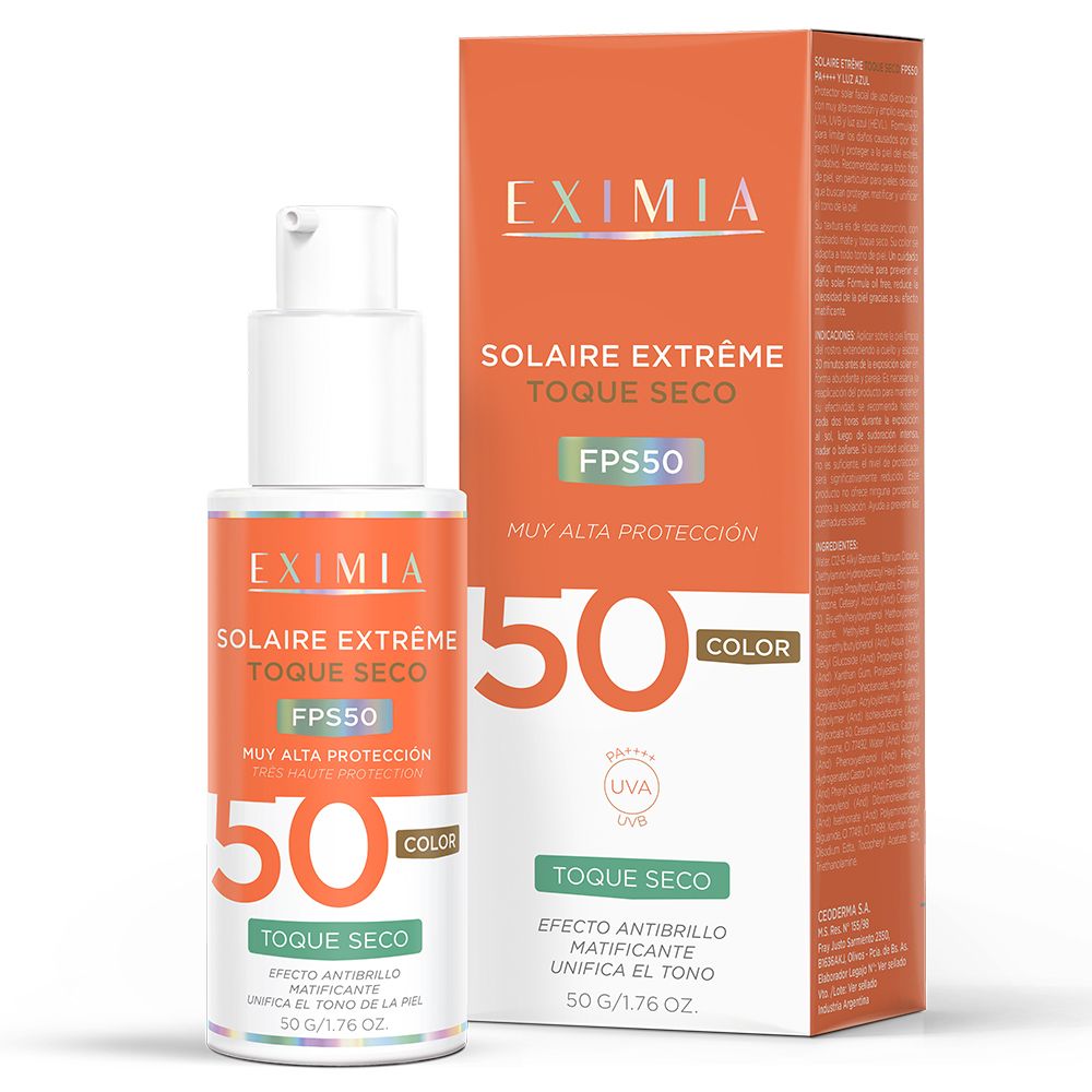 Pack 2 Eximia Solaire Extreme Fps 50 Toque Seco Color