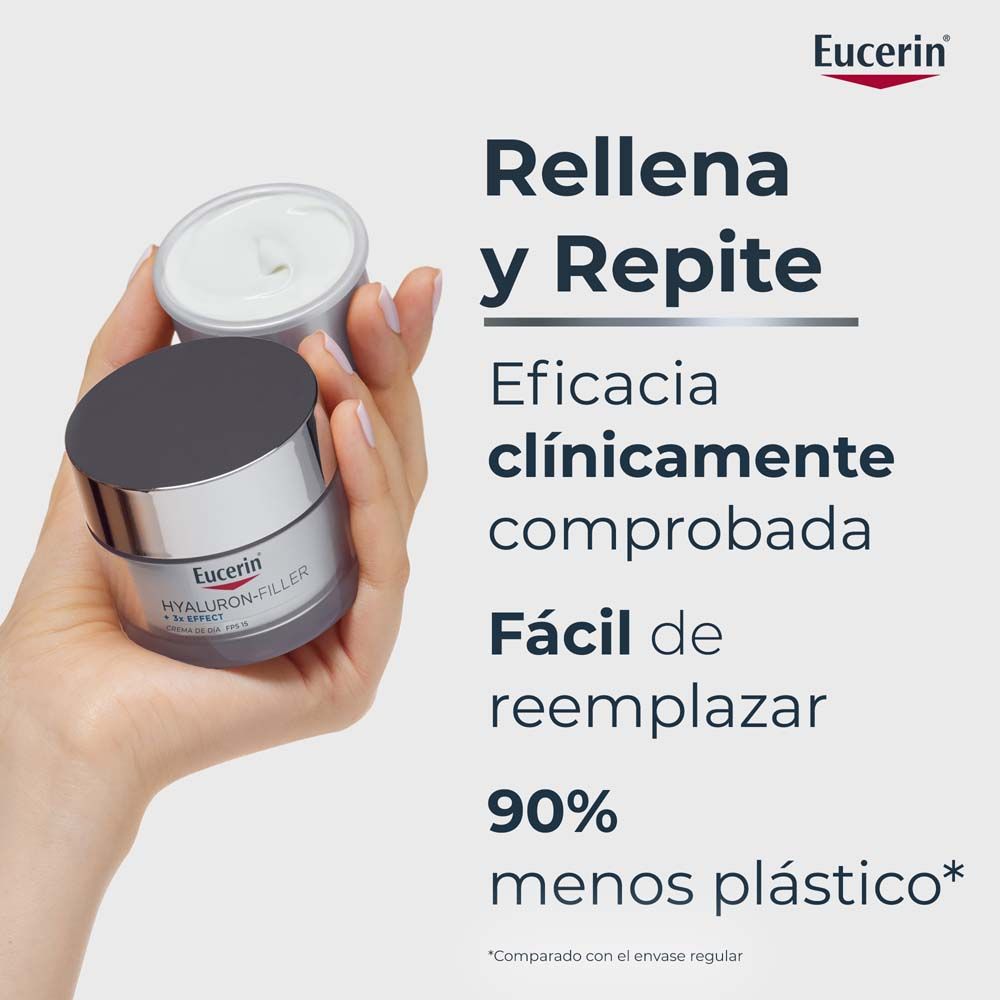 Eucerin Hyaluron Filler + 3x Effect Repuesto Crema Antiarrugas Fps15