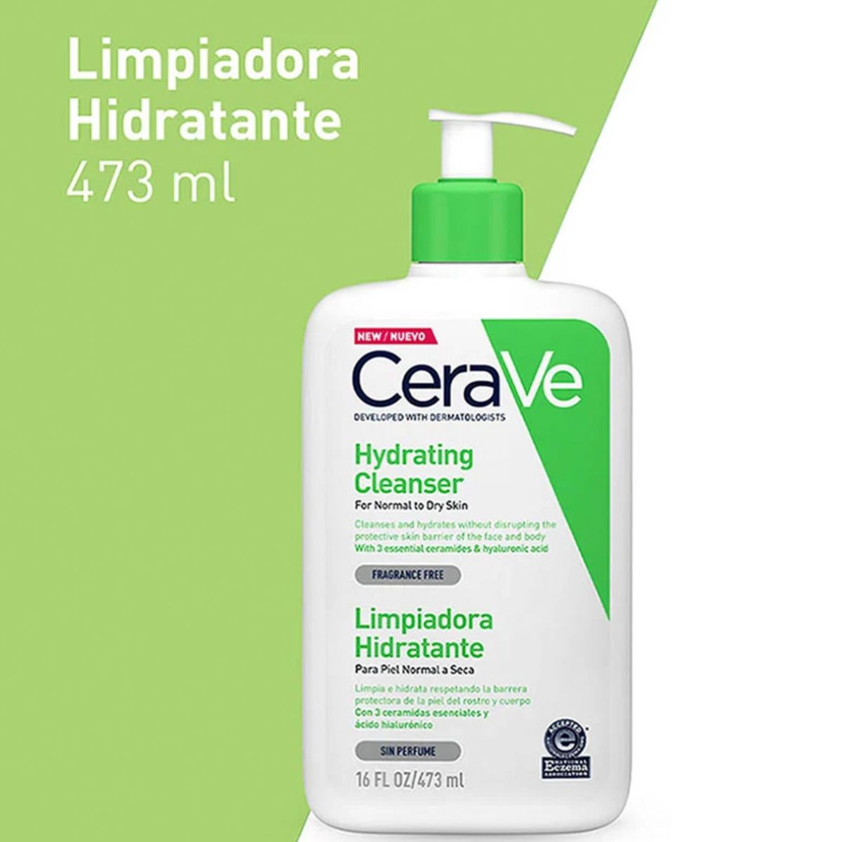 Cerave Hydrating Cleanser Gel Limpiador Facial X 473ml