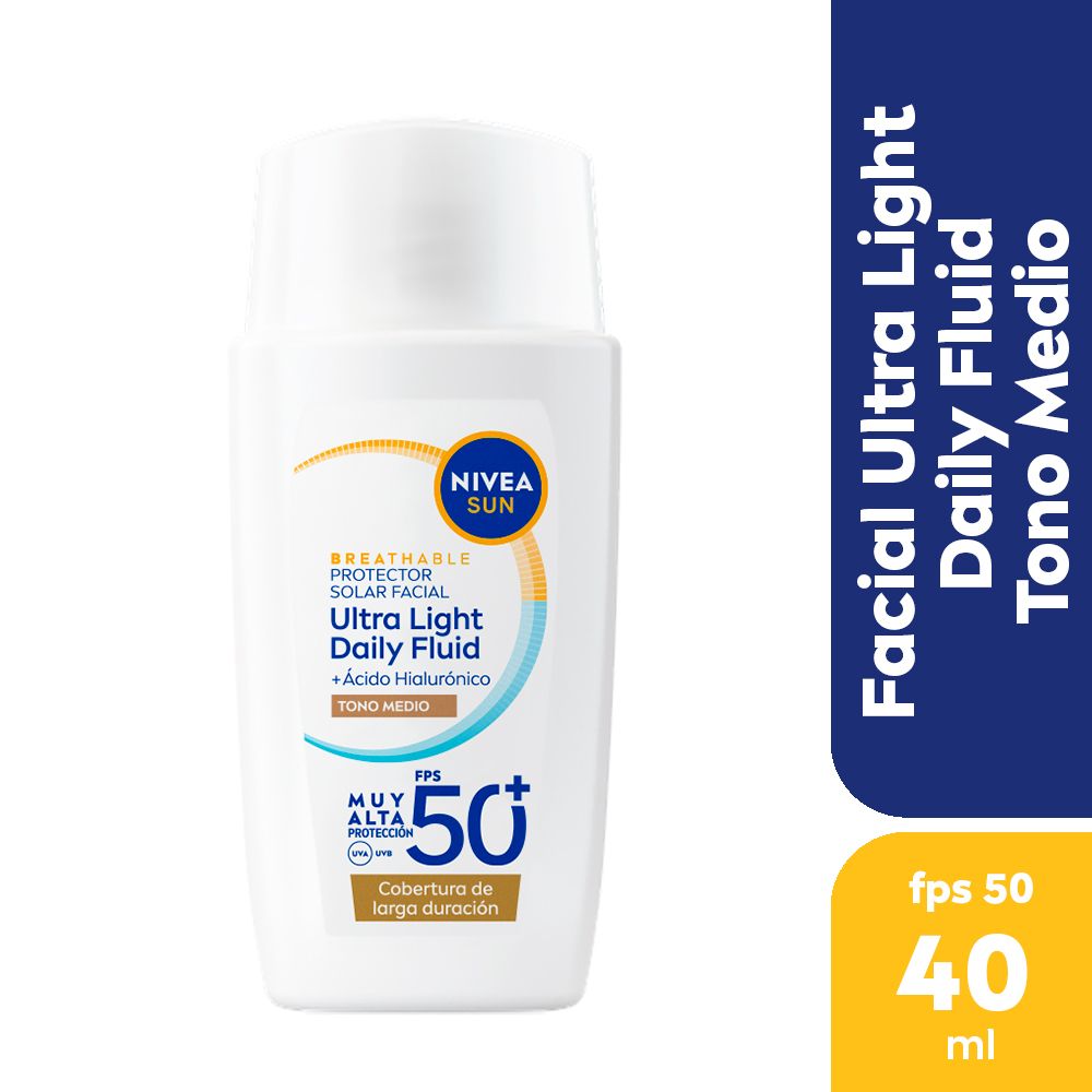 Nivea Sun Ultra Light Daily Fluid Protector Solar Facial Color