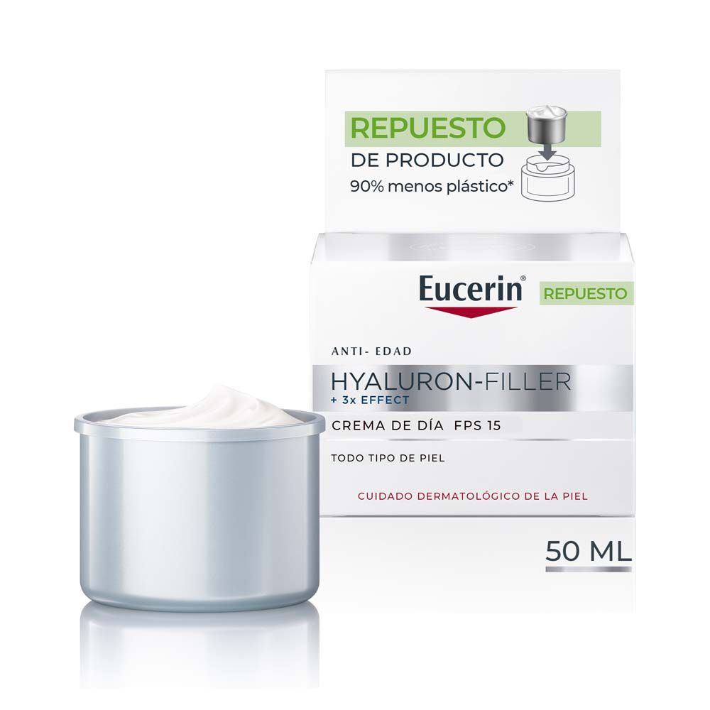 Eucerin Hyaluron Filler + 3x Effect Repuesto Crema Antiarrugas Fps15