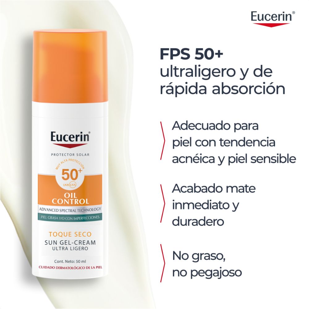 Eucerin Sun Oil Control Gel Toque Seco Fps50+ Protector Solar