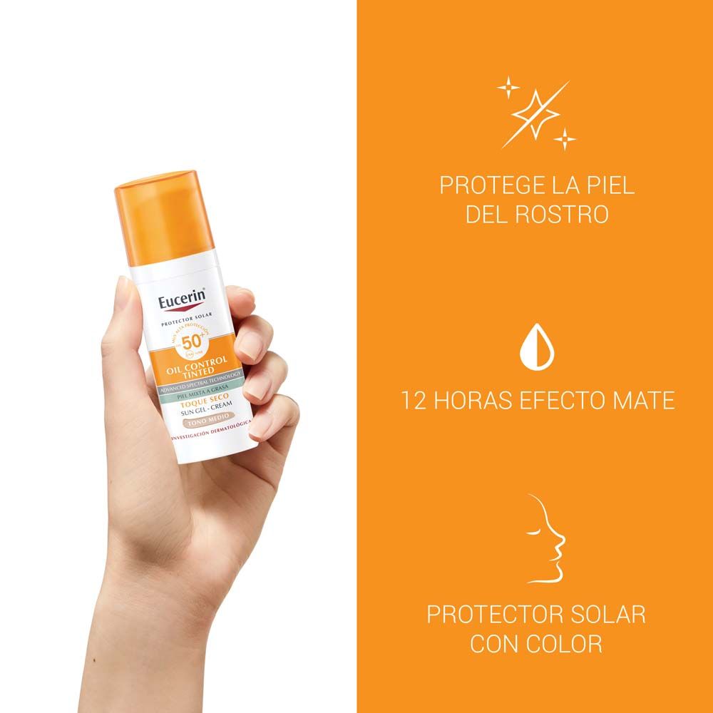 Eucerin Oil Control Toque Seco Protector Solar Fps50+ Color