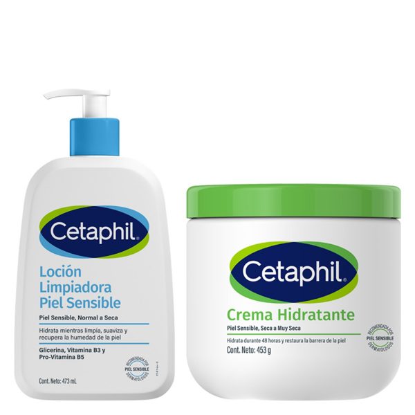 Combo Cetaphil Loción Limpiadora + Crema Hidratante Corporal