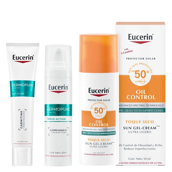 Rutina Eucerin Cuidado Piel Grasa + Manchas Post Acné