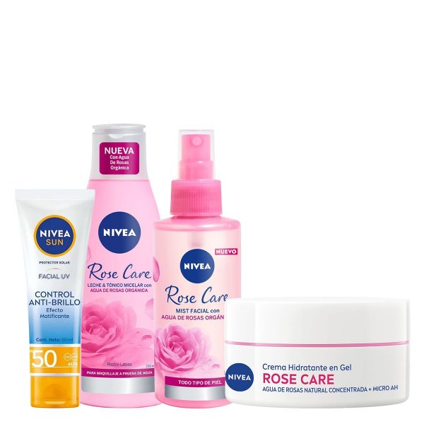 Rutina Nivea Facial Rose Care + Protección  Solar