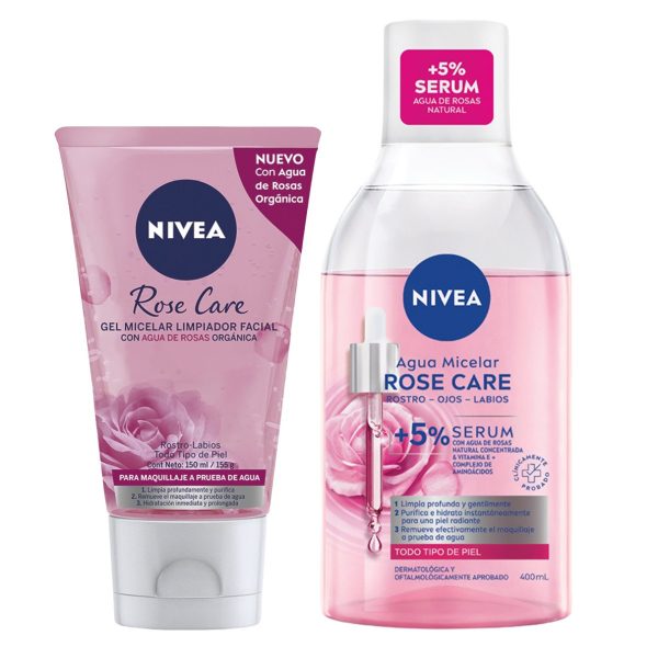 Rutina Nivea Rose Care Doble Limpieza
