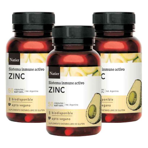 Pack 3 Natier Zinc Puro Concentrado Cápsulas