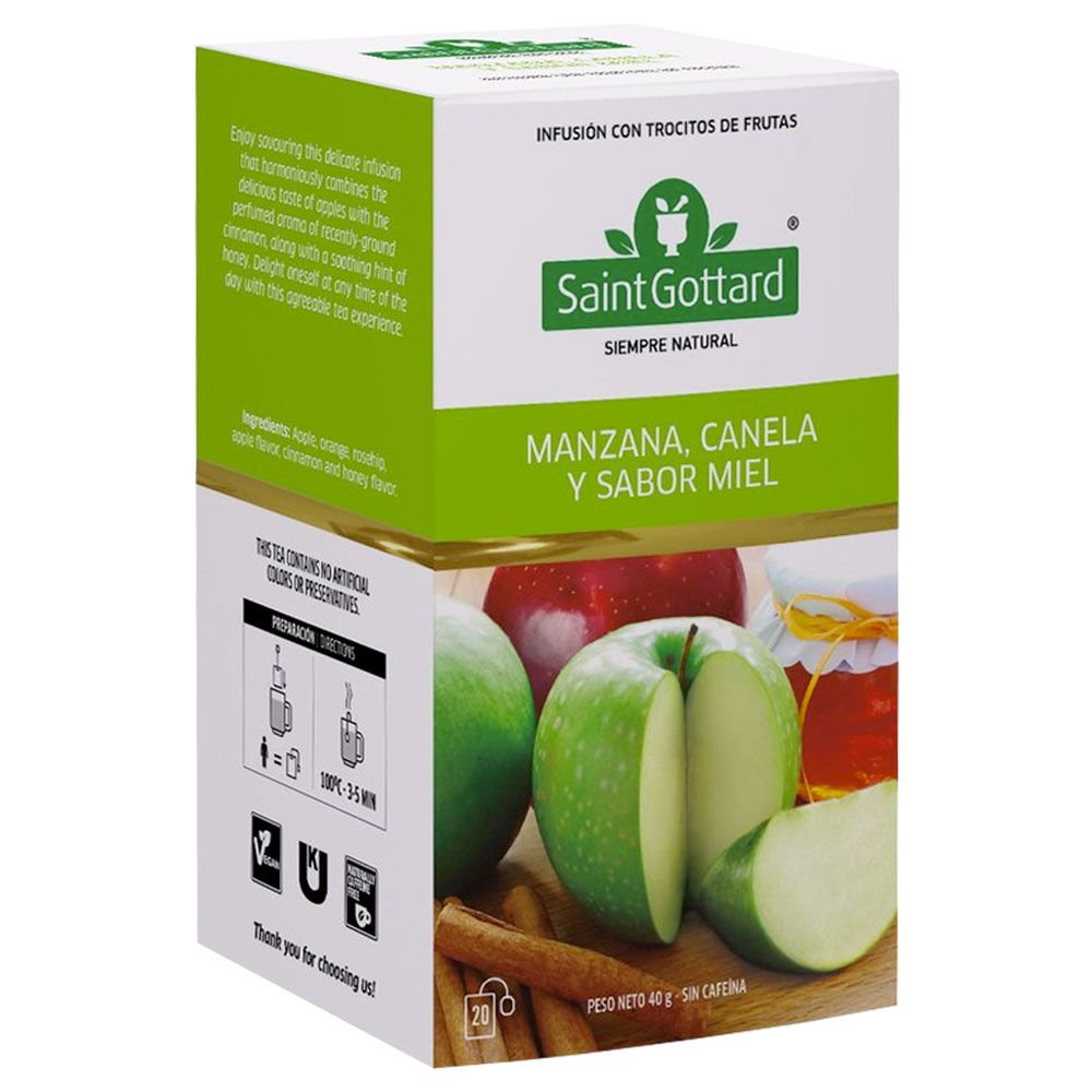 [ARCHIVADO] Saint Gottard Té De Manzana Canela Y Sabor Miel En Saquitos